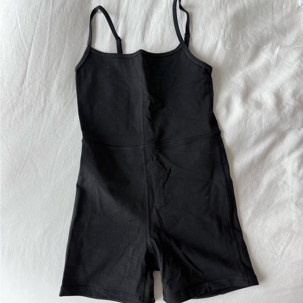 Aritzia black workout one piece romper jumpsuit